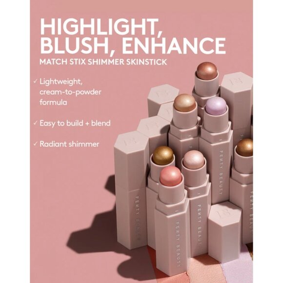 Fenty Beauty Match Stix Truffle Spark Shimmer Skinstick 0.25oz NIB Radiant Glow - Picture 6 of 8